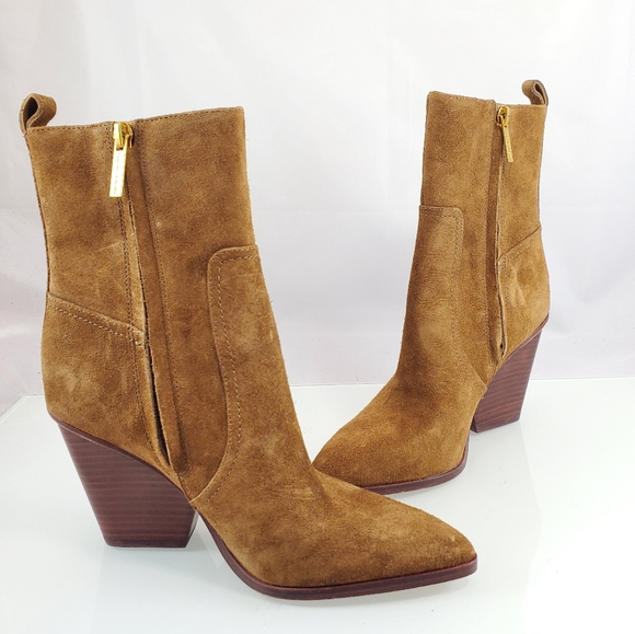 🔥FINAL PRICE DROP🔥 NWT$550 Veronica Beard Logan Suede Block Bootie Boots Sz 5 - Picture 13 of 15